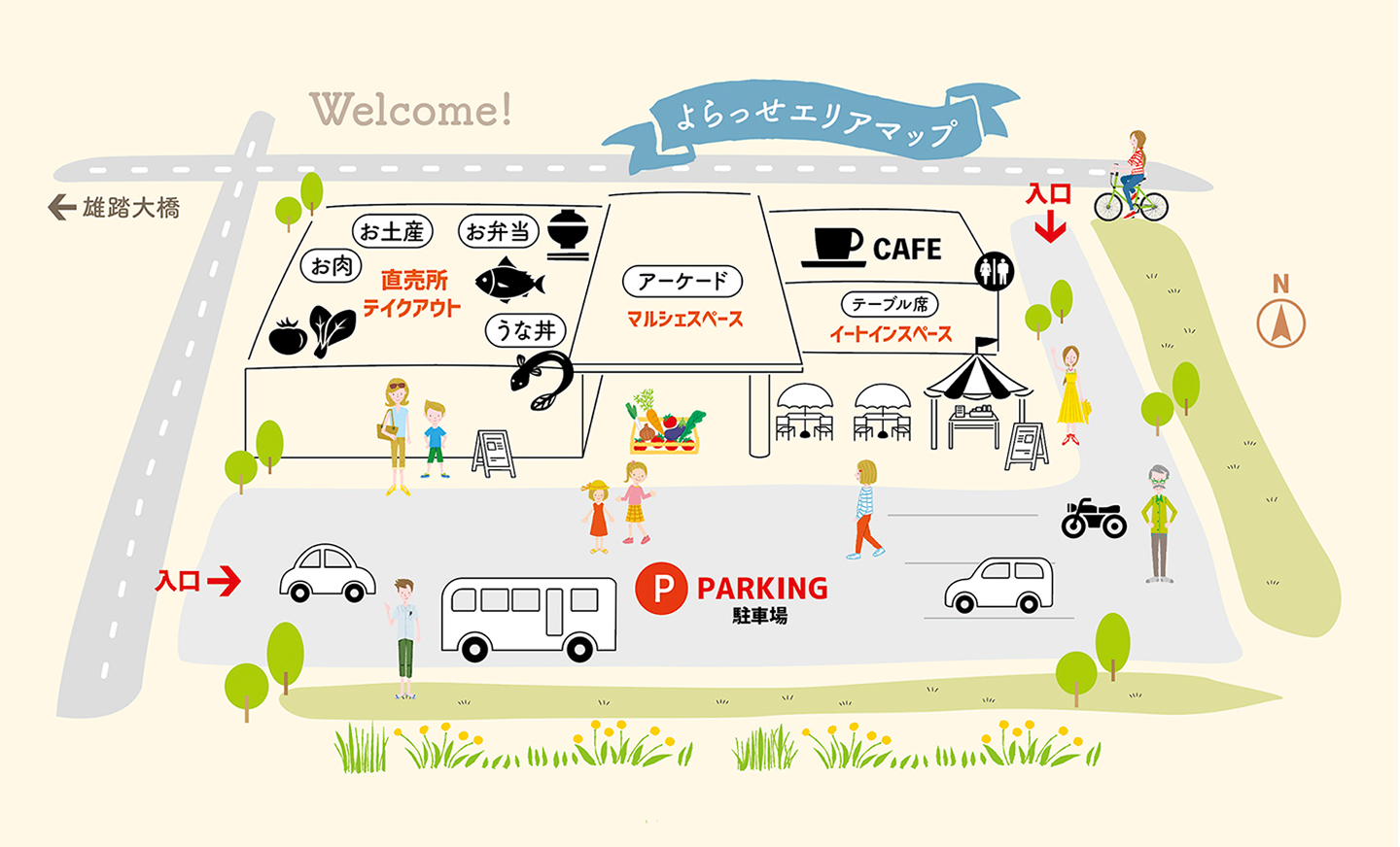 湖の駅 よらっせYUTO エリアマップ